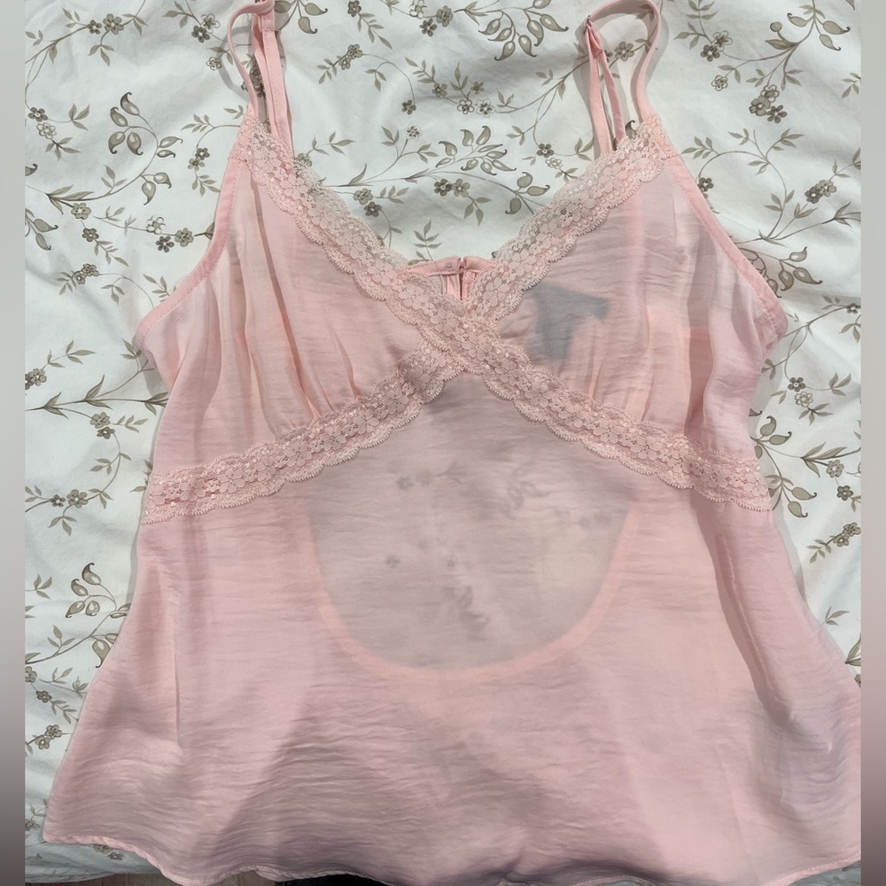 Pink forever 21 lace blouse